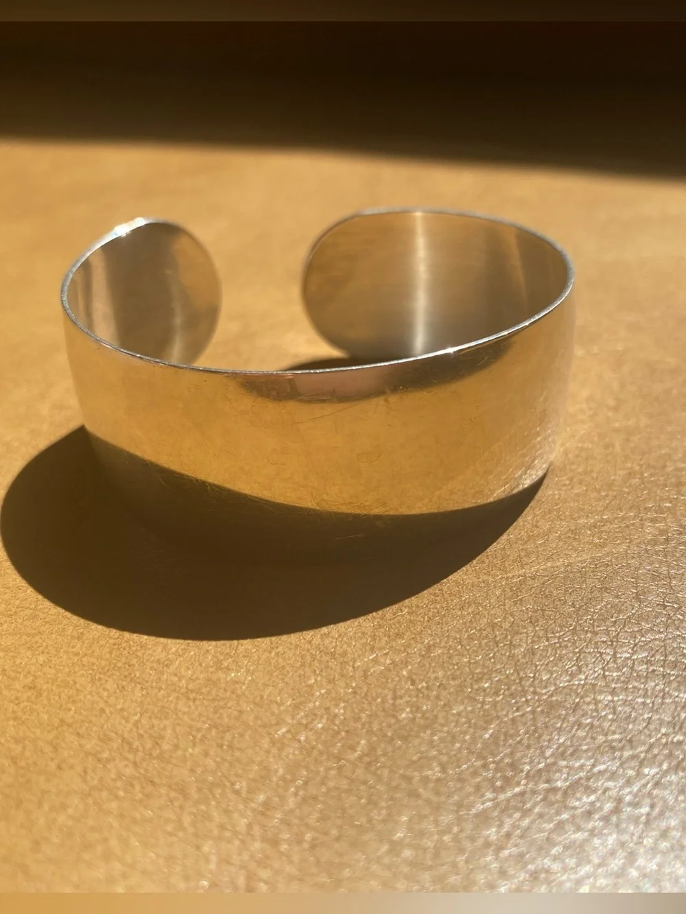 Rare Charles THOMAE 925 Sterling Silver Adjustable Cuff Bracelet 30 grams